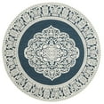 thumbnail image 4 of SAFAVIEH Marbella Beatrice Traditional Area Rug, Dark Blue/Ivory, 4' x 6', 4 of 10