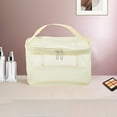 thumbnail image 5 of Unique Bargains 1 Pc Large Capacity Drawstring Makeup Bag for Vacation Business Travel Mesh Fabric yellow, 5 of 6