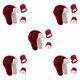 thumbnail image 3 of Qarigey Sombrero para niños pequeños Algodón cómodo Lana No se ensucia fácilmente Manoplas de doble capa Guantes de invierno Kit cálido Vino rojo 5Conjunto, 3 of 6