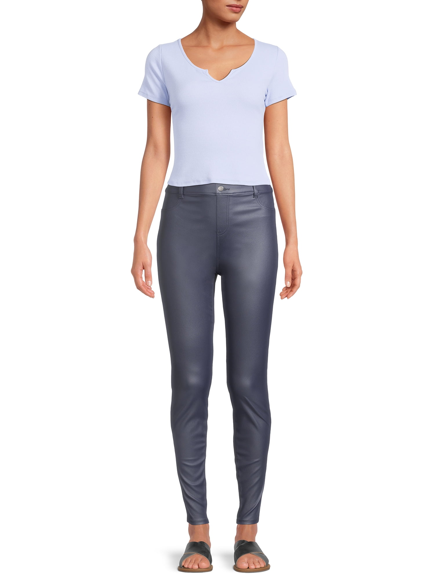 Time and Tru Women's Coated Jeggings 