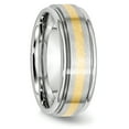 thumbnail image 4 of Cobalt 14k Gold Inlay 8mm Wedding Band Ring Man Precious Metal   For Dad Mens  For Him, 4 of 11