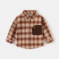 thumbnail image 7 of LYMAYTER Toddler Boys Girls Plaid Print Long Sleeve Lapel Shirts Button Down Comfortable Daily Wear 2-7Y, 7 of 7