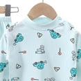 thumbnail image 6 of KPOPLK Toddler Pajamas Baby Girls Pajama Set 6M-10Y Kids Cute Snug fit Cute Pattern Roundneck Pjs Cotton Sleepwear(3-4 Years,Mint Green), 6 of 8