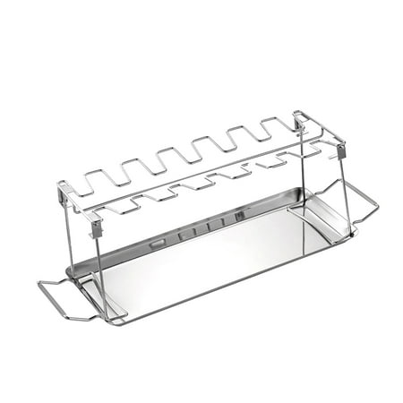 

Wing Leg Rack Grill Holder Barbecue Tool Foldable Design Picnic Accessories Non-sticky Washable Space Saving Outdoor Supplies