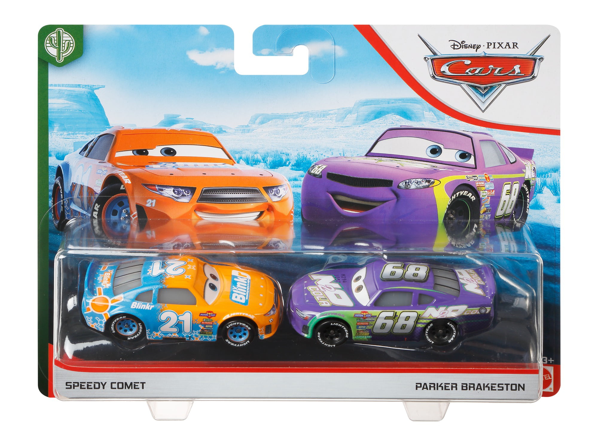 Disney/Pixar Cars Speedy Comet and Parker Brakeston 2-Pack Story Race Toy