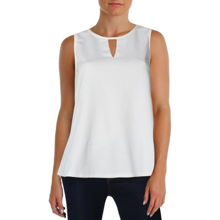Textured Knit Top - kasper ivory sleeveless textured knit keyhole top l