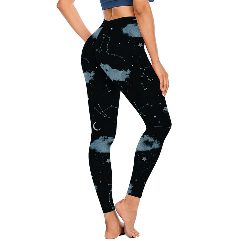 SELONE Plus Size Leggings for Women Workout Butt Lifting Gym Long Length  High Waist Casual Sports Yogalicious Print Patterned Wide Leg Fashion  Utility Dressy Everyday Soft Athletic 15-Light Blue XL 
