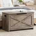 thumbnail image 6 of Roromall 30" Storage Chest, Wooden Storage Bench with Safety Hinge, Large Toy Chest for Entryway, Living Room, Bedroom, Easy Assembly, 6 of 7