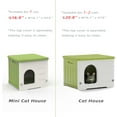 thumbnail image 3 of imerelez 17 inch Cat House for Indoor Waterproof Cat Shelter Small Plastic Cats Beds & Furniture For Single Small Cats, Kitten Kitty Green, 3 of 6