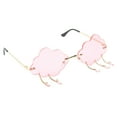 thumbnail image 4 of Rimless Sunglasses Cloud Shaped Glasses with Tassel Drops Fashion Accessory, 4 of 7