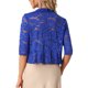 thumbnail image 3 of INSPIRE CHIC Chaqueta Bolero Ligera de Encaje Floral con Volantes y Manga Corta Abierta para Mujeres XL Azul Real, 3 of 6