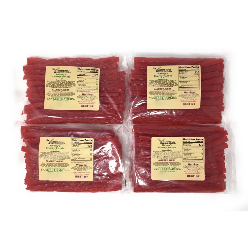 Kenny's, Cherry Licorice Twists, 4 Lbs