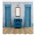 thumbnail image 3 of Ambesonne Antique Shower Curtain, Empty Old Living Room, 69"Wx75"L, Blue Sand Brown, 3 of 5