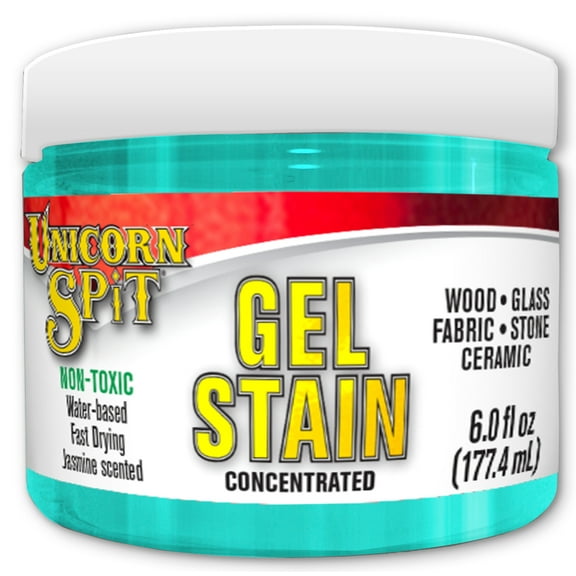 Eclectic Unicorn Spit Gel, Stain, and Glaze 6 oz, Zia Teal