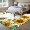 thumbnail image 4 of 6'x9' Area Rugs, Sunflower Indoor Outdoor Area Rug for Living Room Bedroom, Yellow Summer Flower Hummingbird Retro Washable Bathroom Rugs Kitchen Floor Carpet Mats Home Decor Aesthetic, 4 of 8