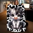 thumbnail image 3 of 1pc Daughter And Granddaughter Cute Calf Print Flannel Blanket, Warm And Soft, Suitable For Sofabed, Sofa, Camping And Travel, The Best Holiday Gift Blanket, Birthday Blanket, Gift Blanket, 3 of 6