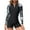 White-17, variant on Lopeceal Womens Rash Guard Long Sleeve One Piece Swimsuits Zipper Front with Boy Shorts Swim Shirt Uv Protection UPF 50