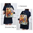 thumbnail image 4 of FORMRS Women's Travel Backpack Purse Anti-Theft Hidden Pockets Casual Shoulder Bag, Purple Floral Tomatoes, 4 of 7