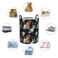 thumbnail image 6 of Xecao Hibiscus Rose Print Laundry Hamper Basket,designed for Blanket Storage and Nursery Clothes in the Bedroom, 6 of 8