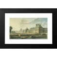 thumbnail image 2 of Nicolas Jean-Baptiste Raguenet 14x9 Black Modern Framed Museum Art Print Titled - The Tuileries Palace, Seen from the Quai D'Orsay (1757), 2 of 5