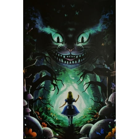 Alice in Wonderland Non-Flocked Blacklight Poster 24" x 36"