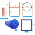 thumbnail image 2 of Dog Agility Exercise Set  Portable Dog Agility Training Equipment with Pause Box and 2 Balls  Durable Pet Outdoor Games with Agility Weave Poles and Jumping Ring for Dog Agility Course  M, 2 of 4