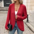 thumbnail image 6 of FAHUOMU Women Lightweight Cardigan Long Sleeve Open Front Loose Fit Tops Curved Hem Casual Fall Outwear, 6 of 10