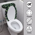 thumbnail image 3 of HELLHERO Saint Patrick Black Cat Stylish Gifts - Universal, Stretch Toilet Seat Cover Replacement for Toilet, Elastic Edge, 3 of 8
