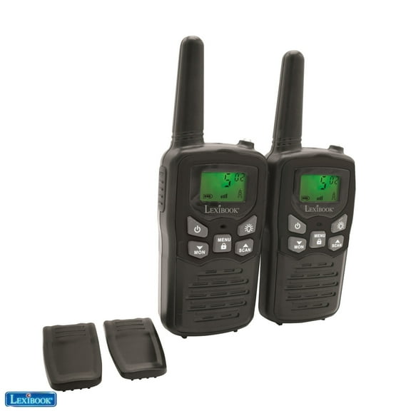 Lexibook Digital Walkie Talkies Up To 5 Miles And 8 Channels - Black