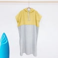 thumbnail image 6 of Virmaxy Womens Cover Ups Wraps And Men Colorful Terry Bathrobe Beach Surfing Swimming Thickened Warm Beach Hooded Cloak Yellow One Size, 6 of 6