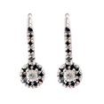 thumbnail image 2 of 1/4ct Treated Black Diamond Dangle Drop Studs Earrings 10K White Gold, 2 of 2