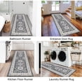 thumbnail image 5 of MeyJey 2'x6' Runner Rug for Hallways, Non Slip Entryway Mat with Rubber Backing Washable Oriental Vintage Rug for Entryway Kitchen Bedroom Laundry, Gray/Brown, 5 of 11