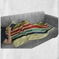 thumbnail image 6 of Vintage Rainbow Soft Flannel Fleece Throw Blanket, Vertical Colored Stripes with Grunge Effect on a Pale Yellow Background, Cozy Plush for Indoor and Outdoor Use, 70" x 90", Multicolor, by Ambesonne, 6 of 6