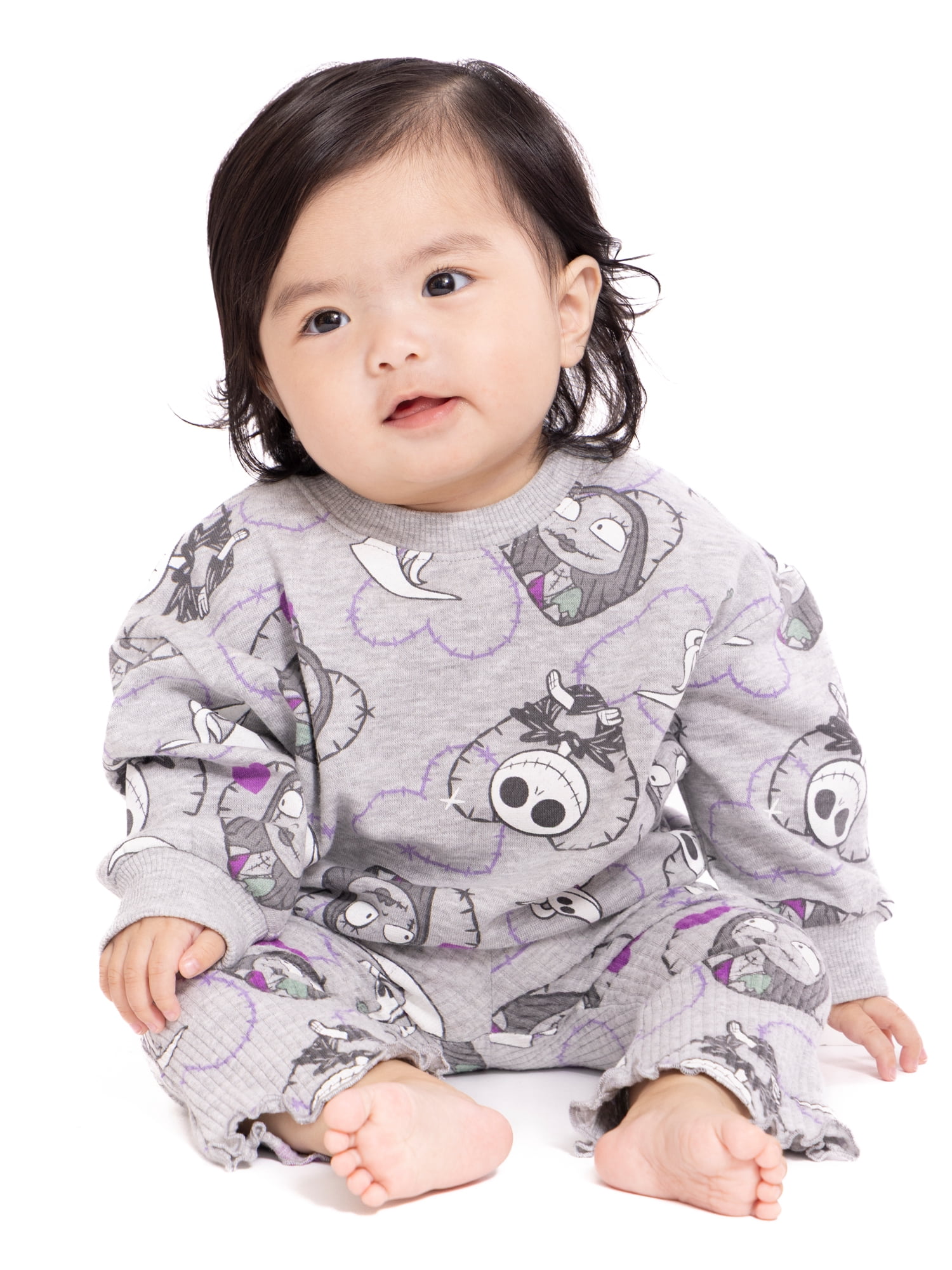 Nightmare Before Christmas Baby Girls Print Sweatshirt and Flared Leggings, 2-Piece, Sizes 0M-24M