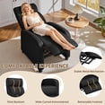 thumbnail image 6 of Alden Design Faux Leather Push Back Theater Recliner Chair with Footrest for Livingroom, Black, 6 of 11