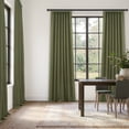 thumbnail image 6 of Jainmy Pinch Pleated Sheer Curtains,Drapes Back Tab Pleat Hooks Rings,Neutral Boho Window Curtains Living Room Bedroom,2 Panels,Green,40"×84", 6 of 11