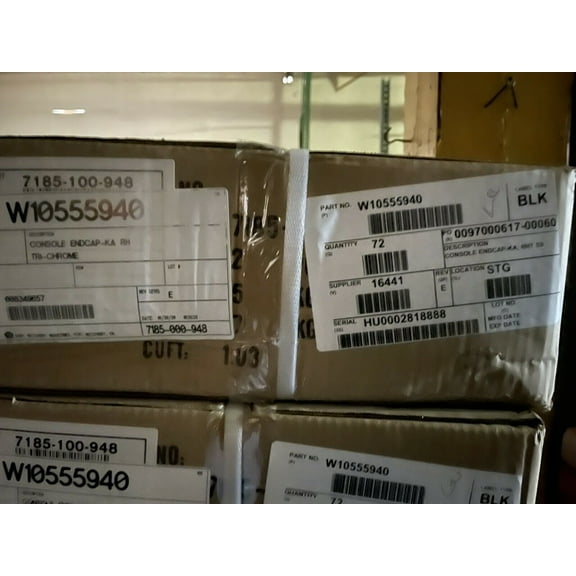 GENUINE OEM Whirlpool Stainless Steel Right Console Panel End Cap W10555940