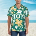 thumbnail image 2 of Pofeuu Happy Mother's Day1 Print Hawaiian Shirt for Men Sleeves Casual Button Down Summer Beach Dress Shirts T-Shirts,Large, 2 of 7