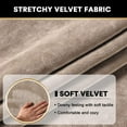 thumbnail image 4 of Velvet Stretch Couch Cushion Cover Plush Cushion Slipcover for Chair Sofa Cushion Furniture Protector Seat Cushion Sofa Cover Set of 3, 4 of 10