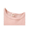 thumbnail image 5 of Caoirhny Baby Girl’s Ribbed Two Piece Clothing Set 2T 3T 4T 5T 6T 7T Fashion Solid Color Short Sleeve T-shirt and Ruffles Short Skirt, 5 of 9