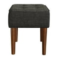 thumbnail image 3 of Elle Decor Aria Square Tufted Stool Charcoal Gray, 3 of 6