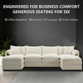 thumbnail image 5 of METIS WONG 136" U-Shaped Modular Sectional Sofa with 2 Matching Cushions, 6-Seat Cloud Couch, and 2 Movable Ottomans., 5 of 6