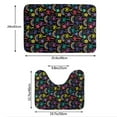 thumbnail image 3 of Yiaed Colorful Palms Print Bathroom Mat Set 2 Pieces Mat Anti-Skid Pad Ultra Soft and Absorbent Bathroom Bath Mat Contour Bath Rugs for Toilet Base, 3 of 6