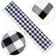 thumbnail image 3 of Bewildely Camino de de Navidad Patrón de tela escocesa Manteles de tela Accesorios de cubiertos de 2 capas Mantel individual Comedor Casa de Kits de decoración para fiestas Gris blanco Bewildely HA070533-02, 3 of 6
