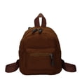 thumbnail image 2 of Soft Plush Mini Backpack, Lightweight Small Casual Daypack with Zipper Compartments, Fashion Compact Shoulder Bag for Shopping Walking Short Trips, 2 of 4