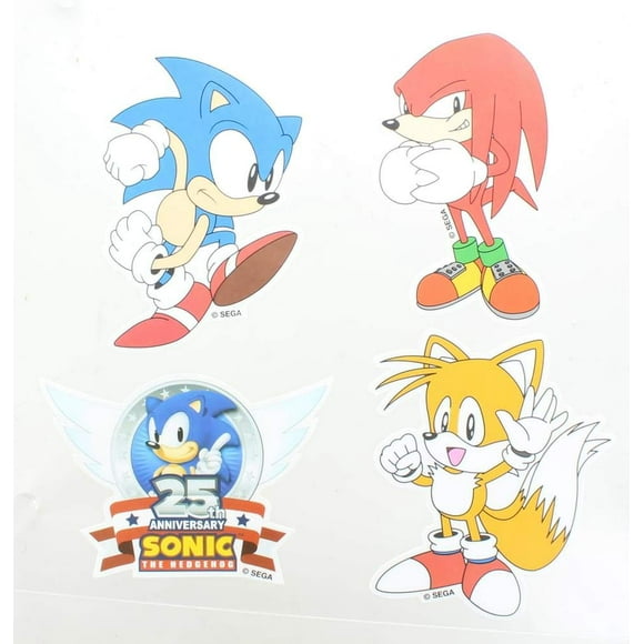 Pegatinas de vinilo Sonic The Hedgehog, juego de 4 personajes