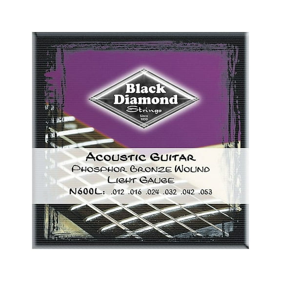 Black Diamond Light Phosphor Bronze Acoustic Guitar Strings