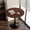 Walnut&Black, variant on CasaGlajore Round Dining Table, 31.5" Round Kitchen Table for 4, Tulip Table with Pedestal Base, Bistro Table for Dining Room, Conference Room