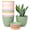 Colorful, variant on Plant Pots, 12 Pack 6 inch Modern Plastic Planters with Drainage Holes and Saucers for Indoor Outdoor Plants and Flowers, White