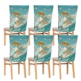 thumbnail image 2 of Wobogo White Duck Dining Room Chair Covers 2 Pieces Super Fit Elastic Fiber Removable Washable Protective Cover, 2 of 6